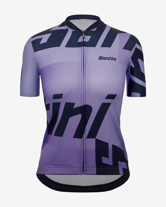 Maillot Santini Karma Logo manche courte violet femme - Coupe Classic