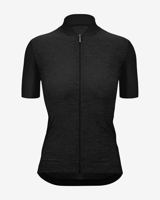 Maillot Santini Colore Puro manche courte noir intense femme - Coupe Slim