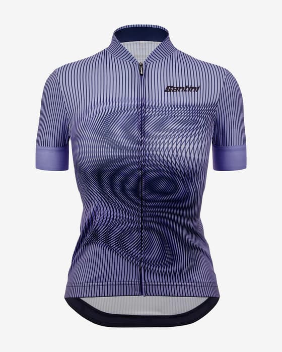 Maillot Santini Delta Vortex manga corta violeta mujer - Corte Slim
