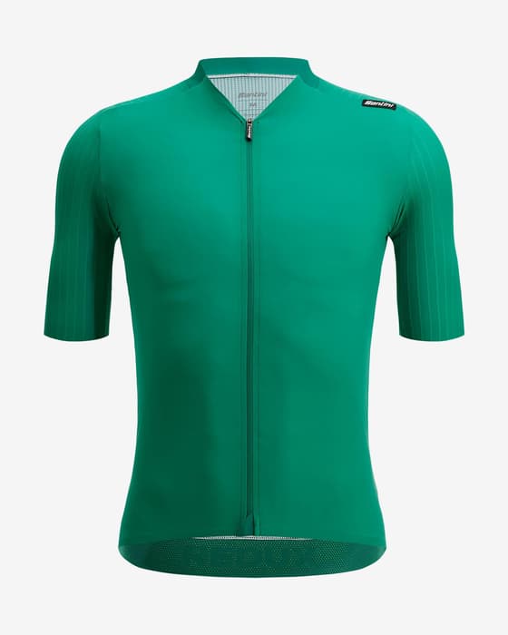 Maillot Santini Redux Speed manche courte vert eau - Coupe Sleek