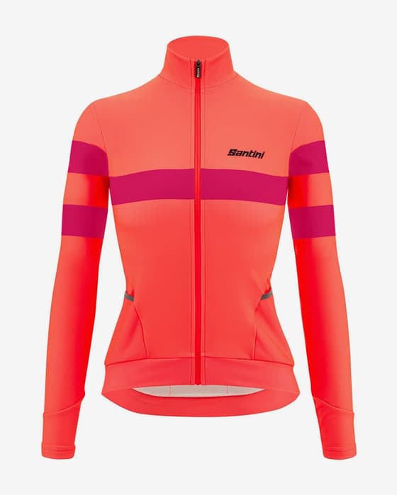 Maillot Santini Coral Bengal manga larga rosa lila mujer - Corte Slim