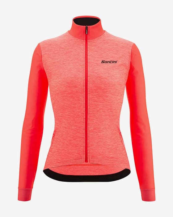 Maillot Santini Colore Puro manga larga rosa granatina mujer - Corte Slim