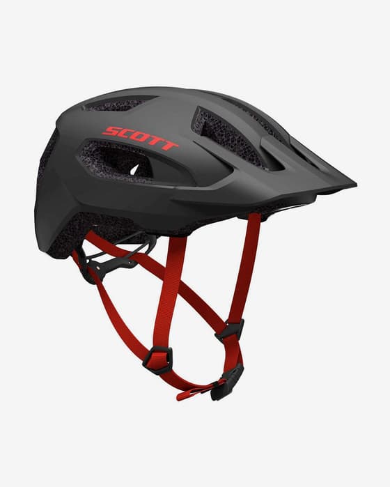 Casco Scott Supra gris oscuro rojo
