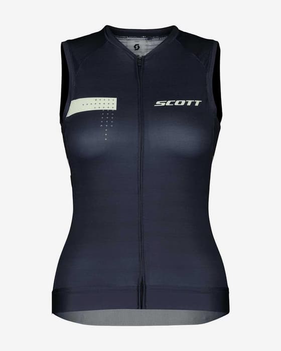 Maillot Scott RC Pro sans manches bleu foncé femme