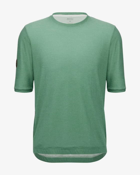 Maillot Santini Stone Polartec Delta manche courte vert foncé - Slim Fit