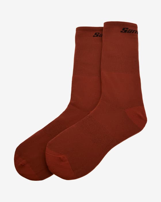 Calcetines Santini Stone rojo óxido