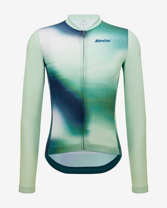 Maillot Santini Ombra Eco Sleek manche longue vert - Coupe Sleek