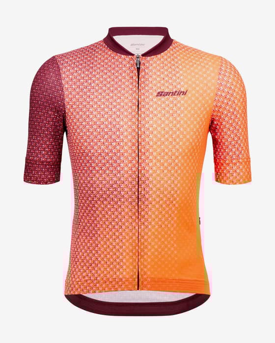 Maillot Santini Paws Form manche courte orange - Coupe Slim