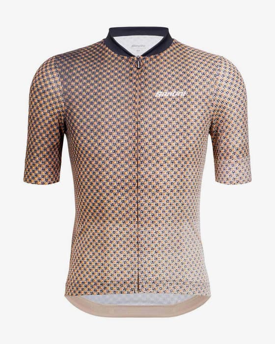 Maillot Santini Paws Form manga corta negro beige agrisado - Corte Slim