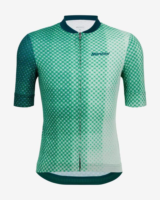 Maillot Santini Paws Form manche courte vert - Coupe Slim