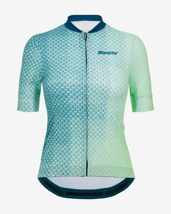 Maillot Santini Paws Form manche courte vert femme - Coupe Slim