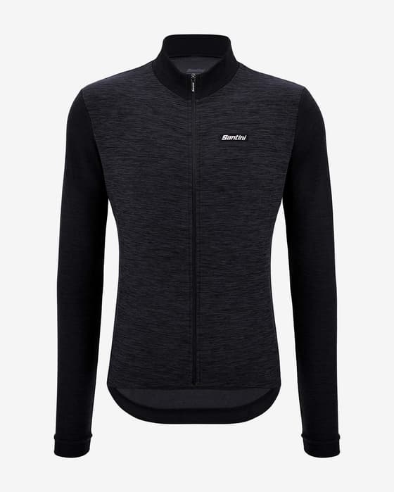 Maillot Santini Pure manche longue noir - Coupe Classic