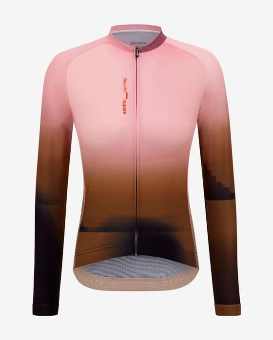 Maillot Santini Luce manches longues rose marron