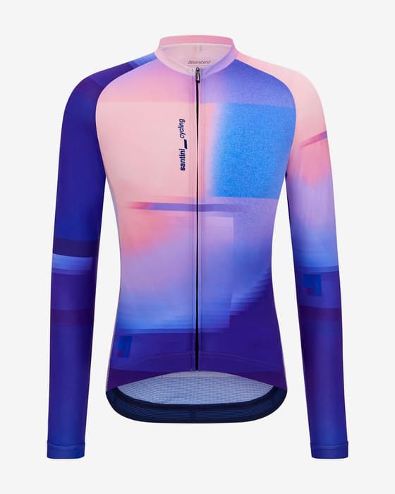 Maillot Santini Luce manches longues bleu rose