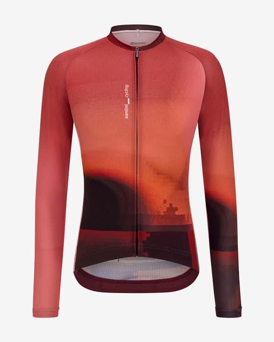 Maillot Santini Luce manches longues rouge orange