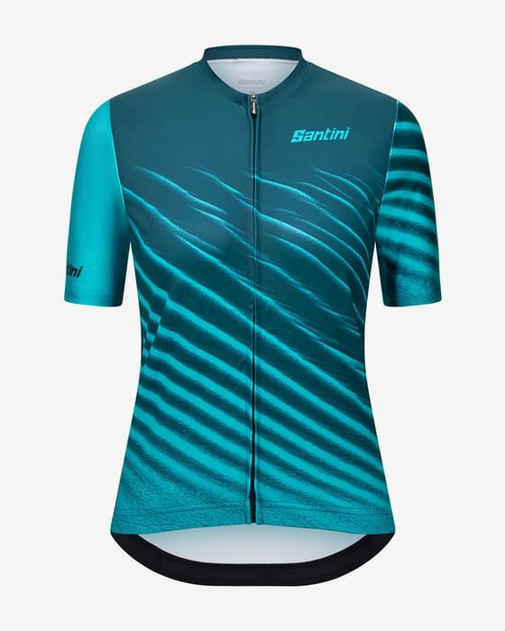 Maillot Santini Astro manches courtes vert femme