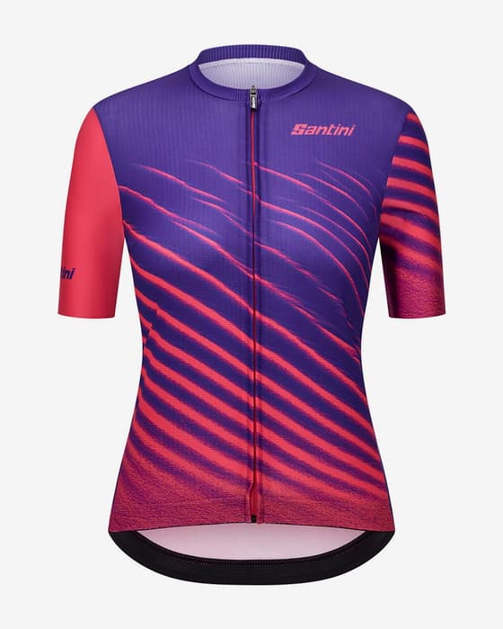 Maillot Santini Astro manches courtes violet rose femme
