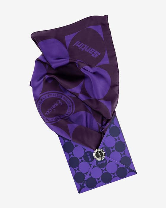 Bufanda Santini Eroica Opera violeta azulado negro