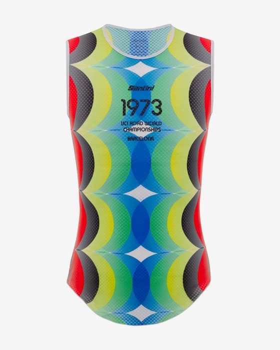 Santini x UCI Barcelona 1973 Sleeveless Base Layer Top Multicolour