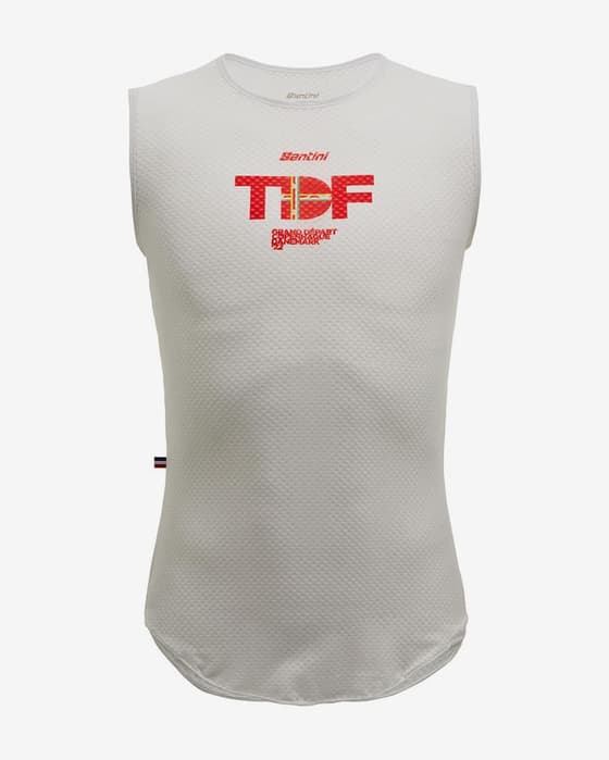 Camiseta interior Tour de Francia 2022 Grand Départ Copenhague sin mangas blanco rojo