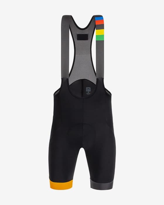 Salopette Santini UCI Sallanches 1964 nero arancione