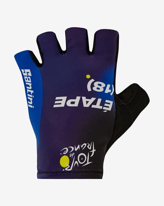 Luvas Tour de France 2022 Etapa 18 preto azul elétrico