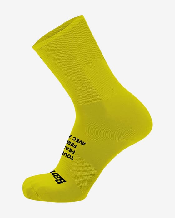 Calcetines Tour de Francia 2024 Grand Départ Rotterdam amarillo fluor mujer