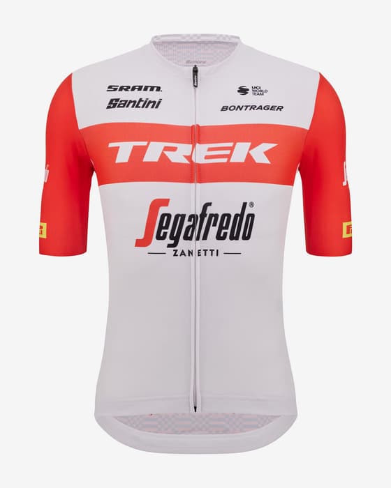 Trek-Segafredo 2023 Fan Line Kurzarmtrikot weiß/rot - Classic Fit