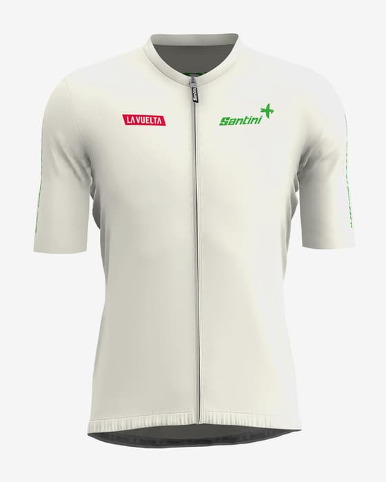 Maillot La Vuelta 2024 Etapa 1 Lisboa manga corta blanco verde - Corte Classic