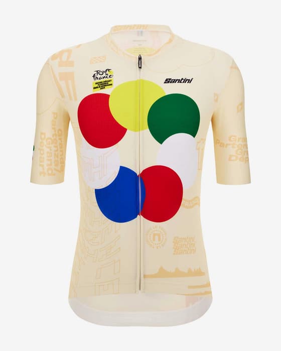 Maillot Tour de Francia 2024 Grand Départ Florencia manga corta amarillo crudo - Corte Classic