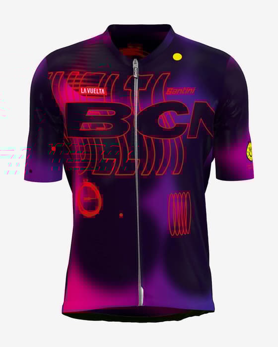 Maillot La Vuelta 2023 Barcelona manche courte lilas rose - Coupe Classic