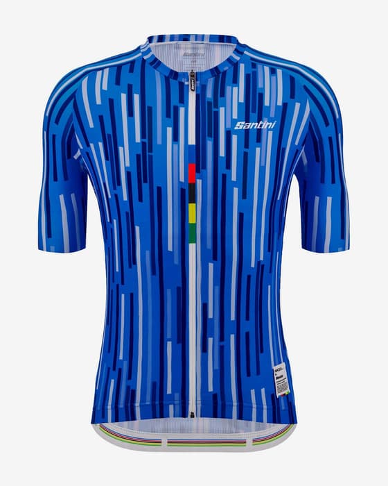 Maillot Santini x UCI Salò del Garda 1962 manga corta azul - Corte Classic