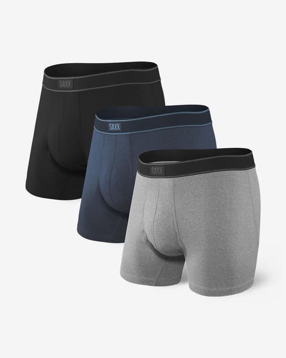 Bóxer SAXX Daytripper negro azul marino gris (Pack 3 unidades)