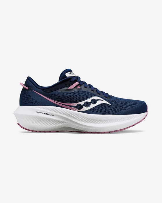 Zapatillas Saucony Triumph 21 azul marino rosa orquídea mujer