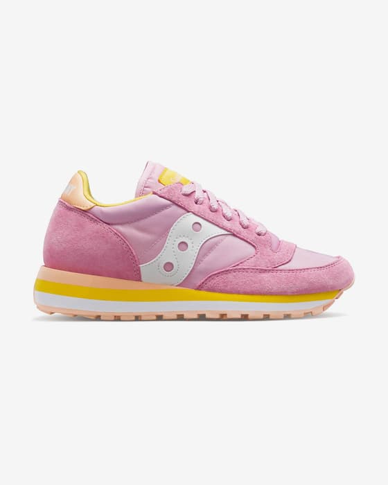 Chaussures Saucony Originals Jazz Triple rose jaune blanc femme