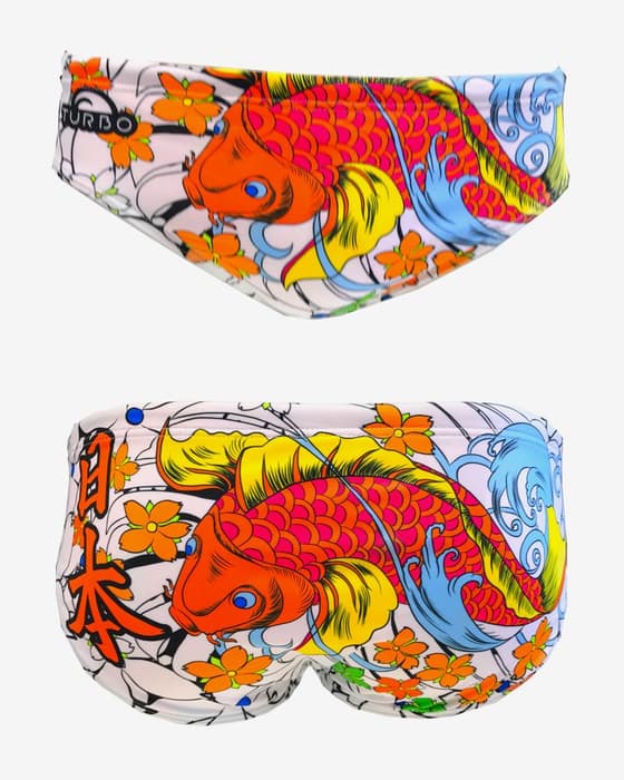 Maillot de bain de waterpolo Turbo Japan Vibes blanc