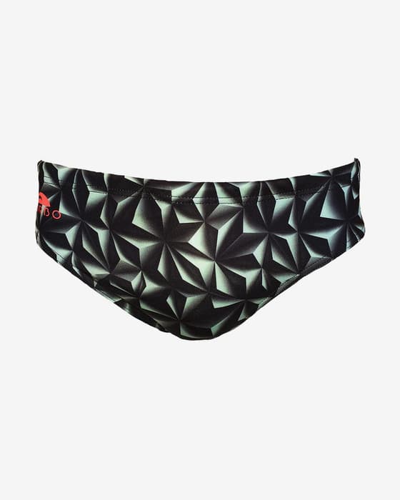 Maillot de bain de waterpolo Turbo Geo Mountain vert noir rouge