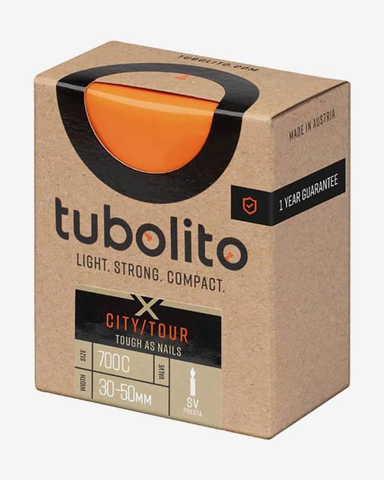 Cámara Tubolito X-Tubo City/Tour 700x30/50c Válvula Presta 42 mm naranja