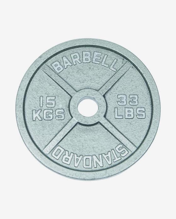 Trendingfit Standard 15 kg Scheibe aus Gusseisen grau