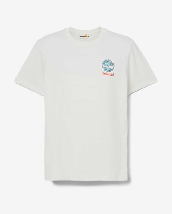 Camiseta Timberland Back Graphic manga corta blanco