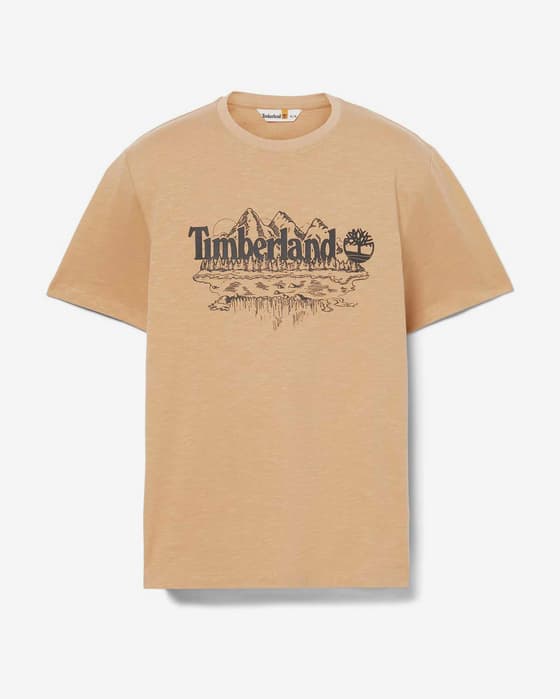 Camiseta Timberland Graphic Slub manga corta amarillo pálido