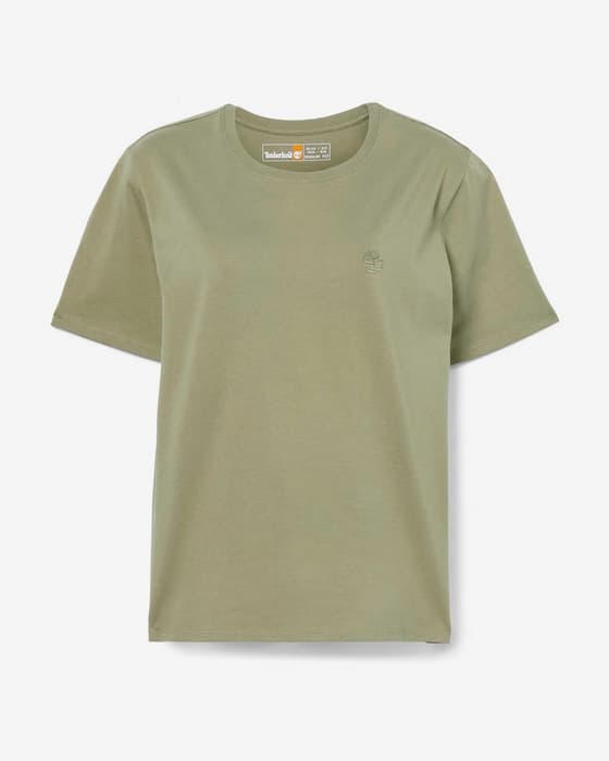 Camiseta Timberland Tree Emroidery manga corta verde pálido mujer