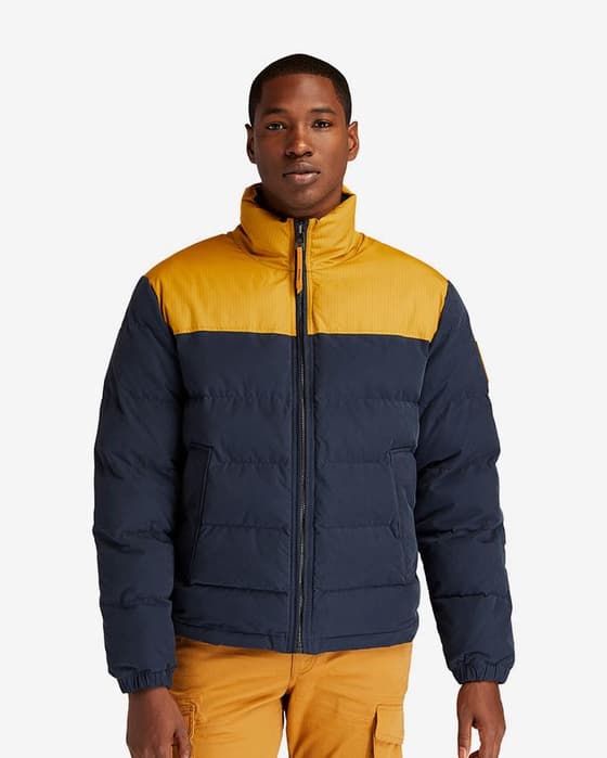 Chaqueta Timberland Welch Mountain Puffer azul marino amarillo