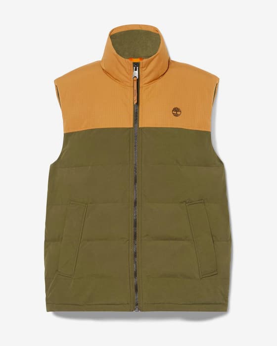 Colete Timberland Welch Mountain Puffer verde azeitona amarelo trigo