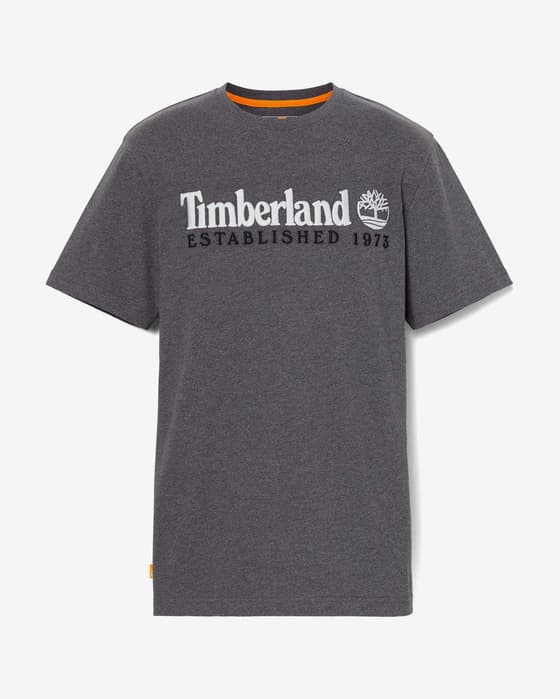 Camiseta Timberland Heritage Linear Logo manga corta gris oscuro