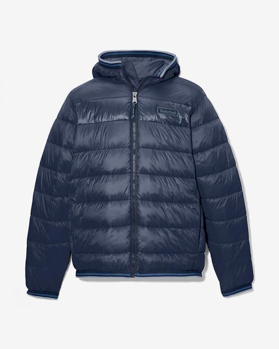 Chaqueta con capucha Timberland Mid Weight azul marino