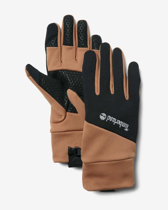 Guantes Timberland Colorblock Softshell Fleece marrón claro