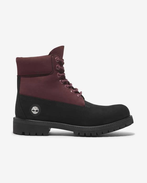 Chaussures Timberland Premium 6 Inch Lace Up Waterproof rouge foncé