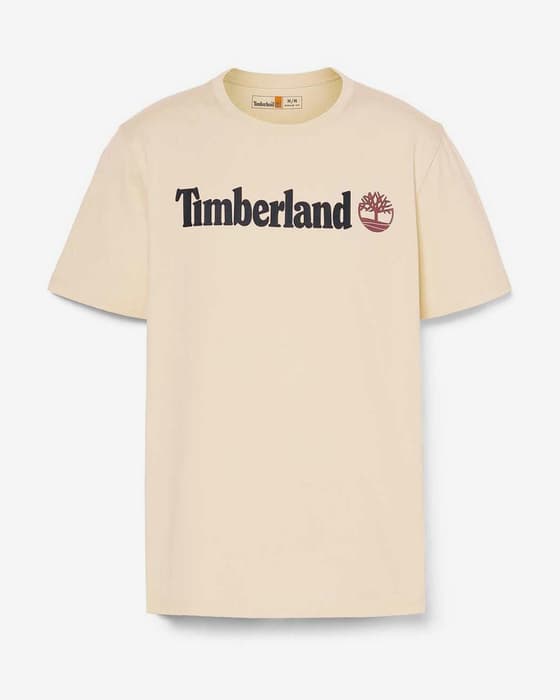 Camiseta Timberland Kennebec River Linear Logo manga corta rosa claro