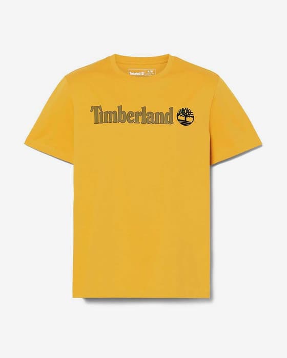 Camiseta Timberland Kennebec River Linear Logo manga corta amarillo